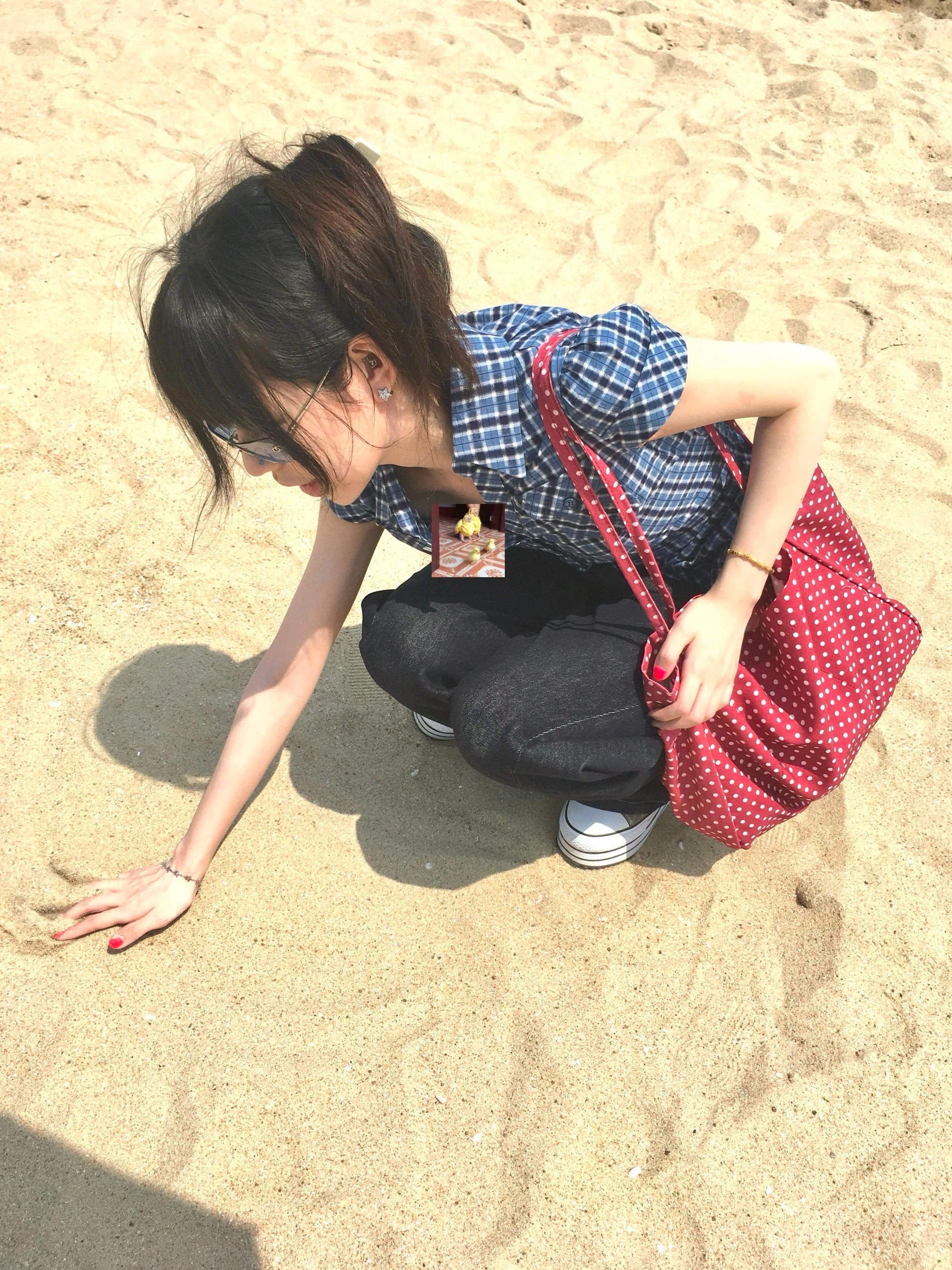 Korean Style Y2K Plaid Shirt - Women's Vintage Short Sleeve Blouse