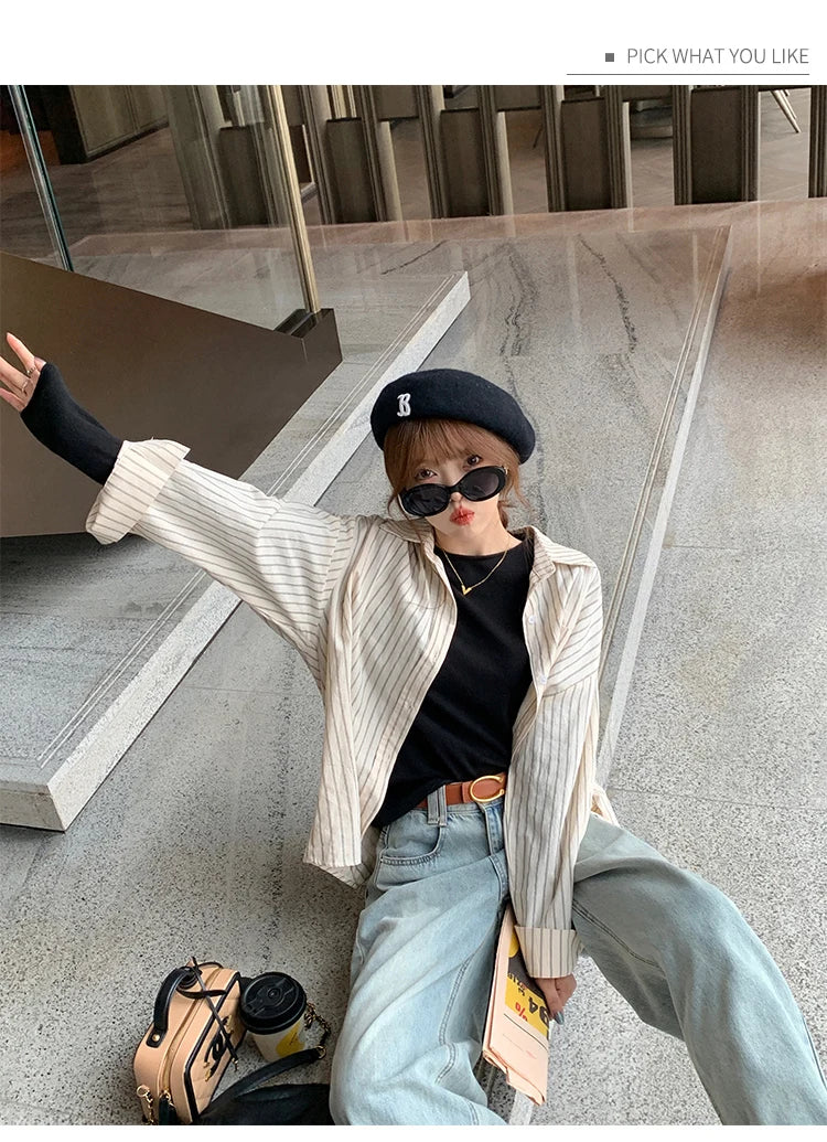 Korean Style Loose Fit Round Neck Sweater - Women's Soft Knit Pullover