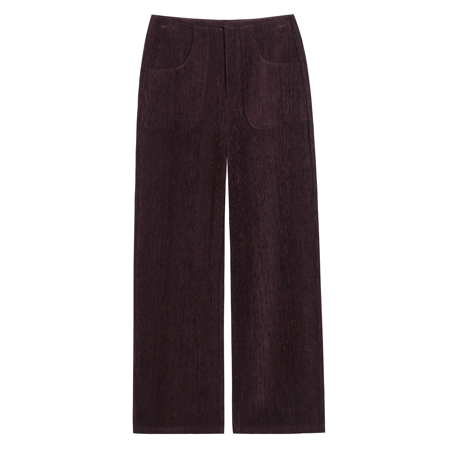 Korean Style High Waist Corduroy Wide Leg Trousers - Women's Vintage Casual Pants with Pockets