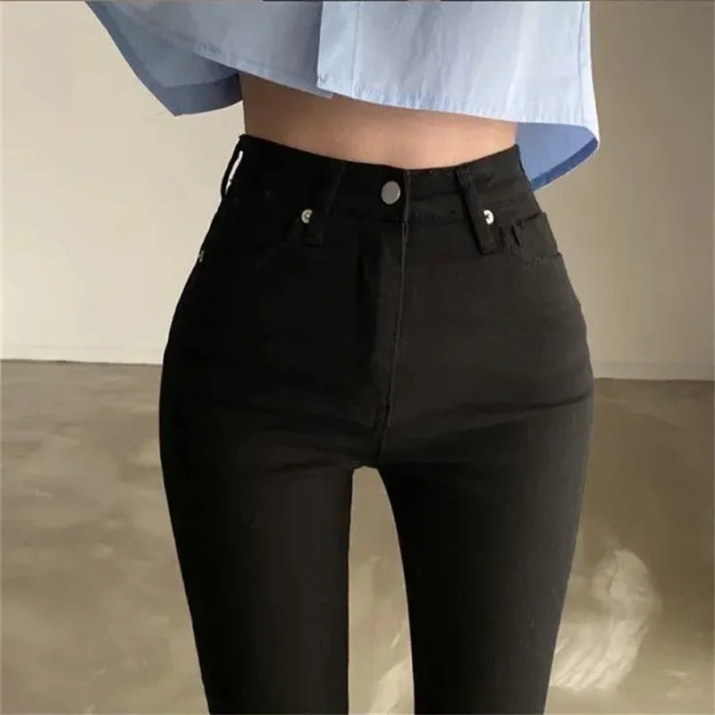 Korean Style White Button-Up Blouse - Women's Long Sleeve Casual Shirt