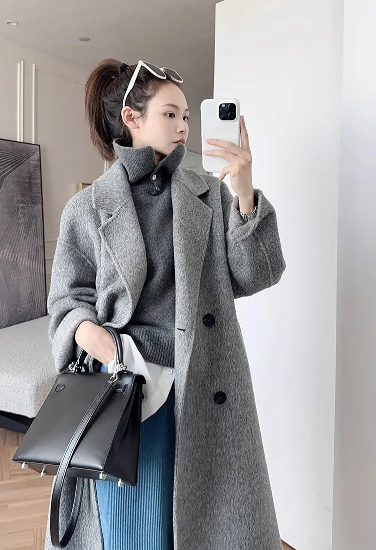 Korean Style Cashmere Turtleneck Vest - Sleeveless Knit Jumper Top