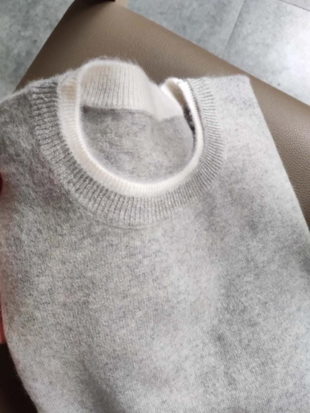 Korean Style Pure Cashmere Jumper - Women's Oversized Knit Sweater