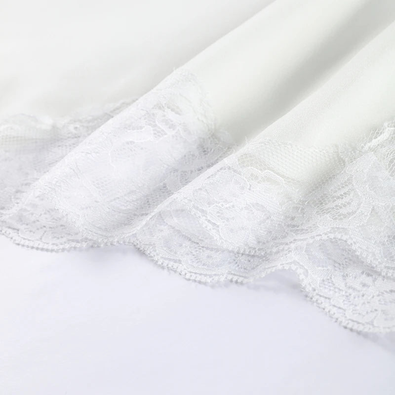 Korean Style Lace Cami Top - Elegant Sleeveless Square Neck Blouse