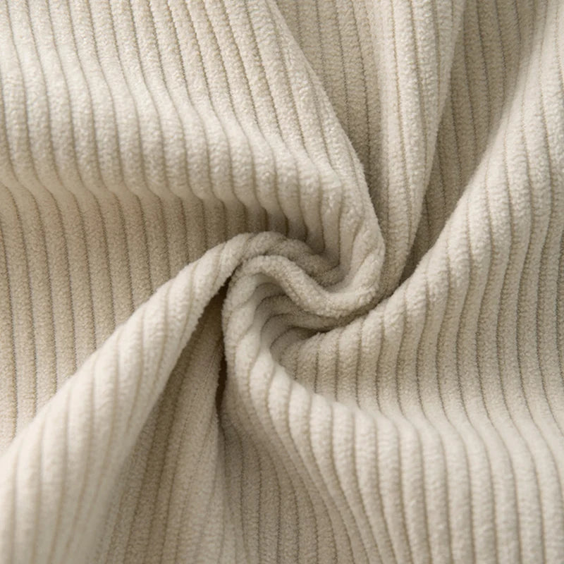 Korean Style High Waist Corduroy Mini Skirt - A-Line Vintage College Skirt with Pockets